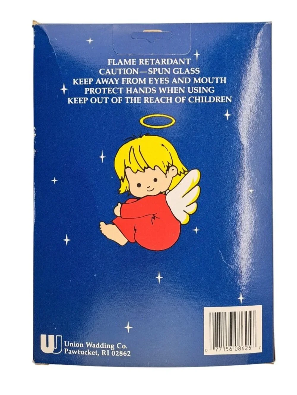 Vintage Angel Hair Spun Glass Christmas Decoration Snow Union Wadding Co USA New